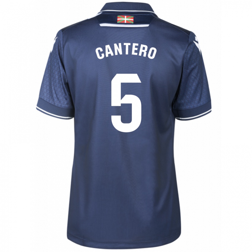 Homme Maillot Yago Cantero #5 Marin Tenues Extérieur 2023/24 T-Shirt Suisse