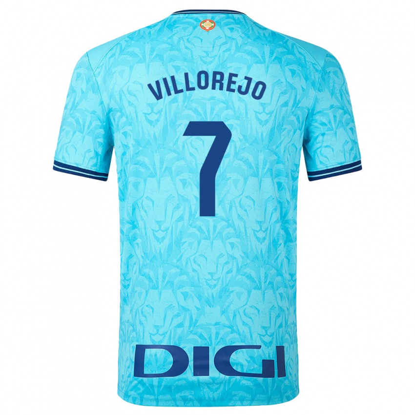 Homme Maillot Ardaitz Villorejo #7 Bleu Ciel Tenues Extérieur 2023/24 T-Shirt Suisse
