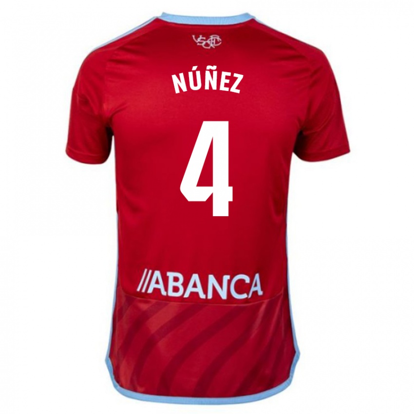 Herren Unai Nunez #4 Rot Auswärtstrikot Trikot 2023/24 T-Shirt Schweiz