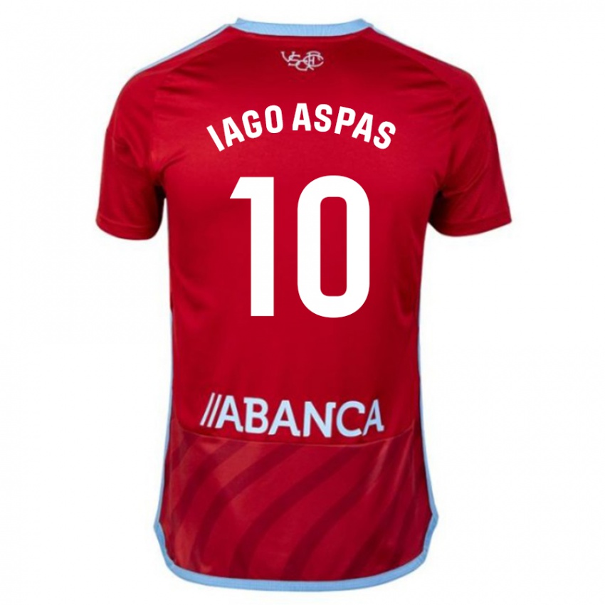 Herren Iago Aspas #10 Rot Auswärtstrikot Trikot 2023/24 T-Shirt Schweiz