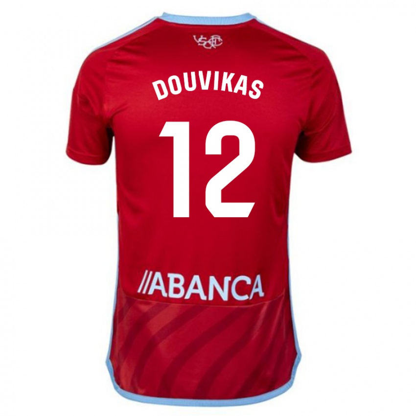 Homme Maillot Anastasios Douvikas #12 Rouge Tenues Extérieur 2023/24 T-Shirt Suisse