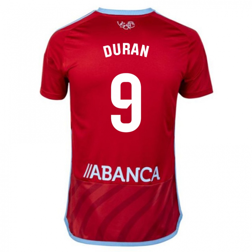 Herren Pablo Durán #9 Rot Auswärtstrikot Trikot 2023/24 T-Shirt Schweiz