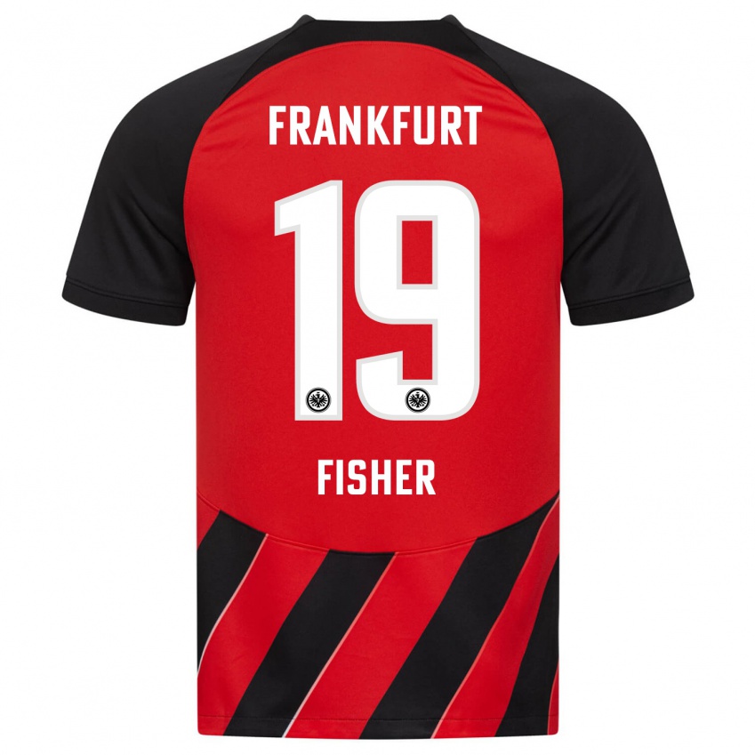 Damen Ben-Luca Fisher #19 Rot Schwarz Heimtrikot Trikot 2023/24 T-Shirt Schweiz