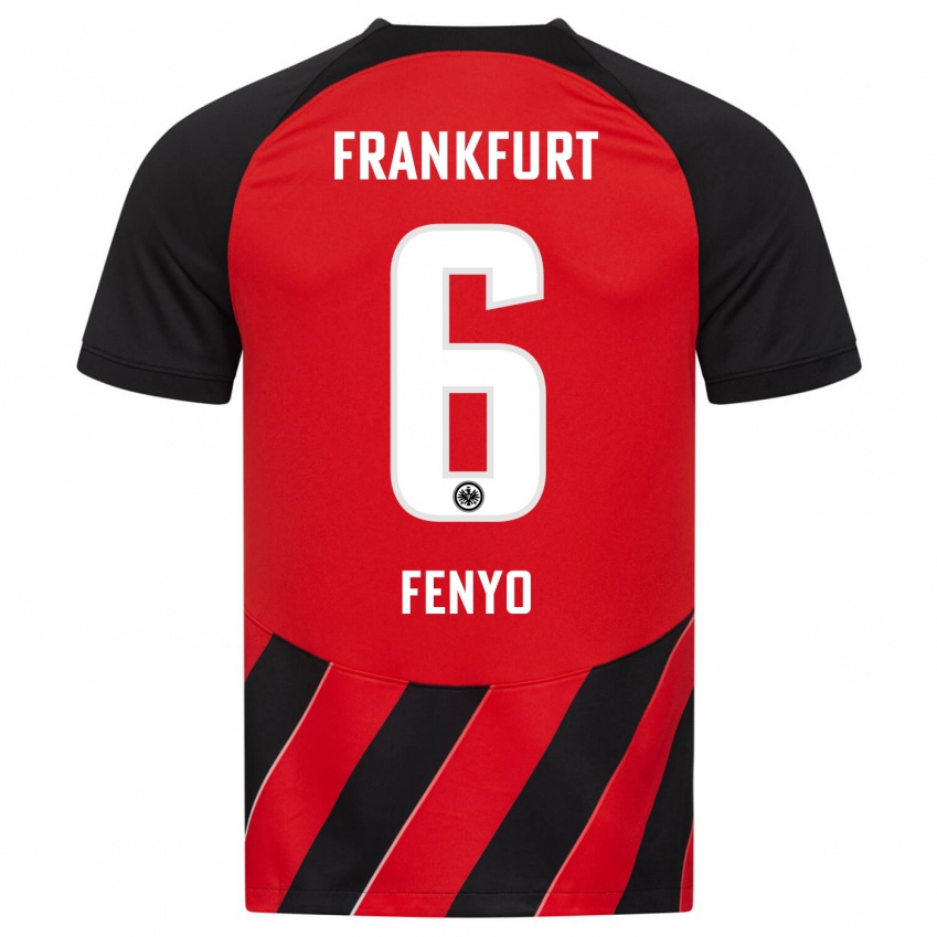 Damen Noah Fenyö #6 Rot Schwarz Heimtrikot Trikot 2023/24 T-Shirt Schweiz
