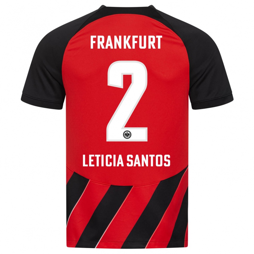 Damen Letícia Santos De Oliveira #2 Rot Schwarz Heimtrikot Trikot 2023/24 T-Shirt Schweiz