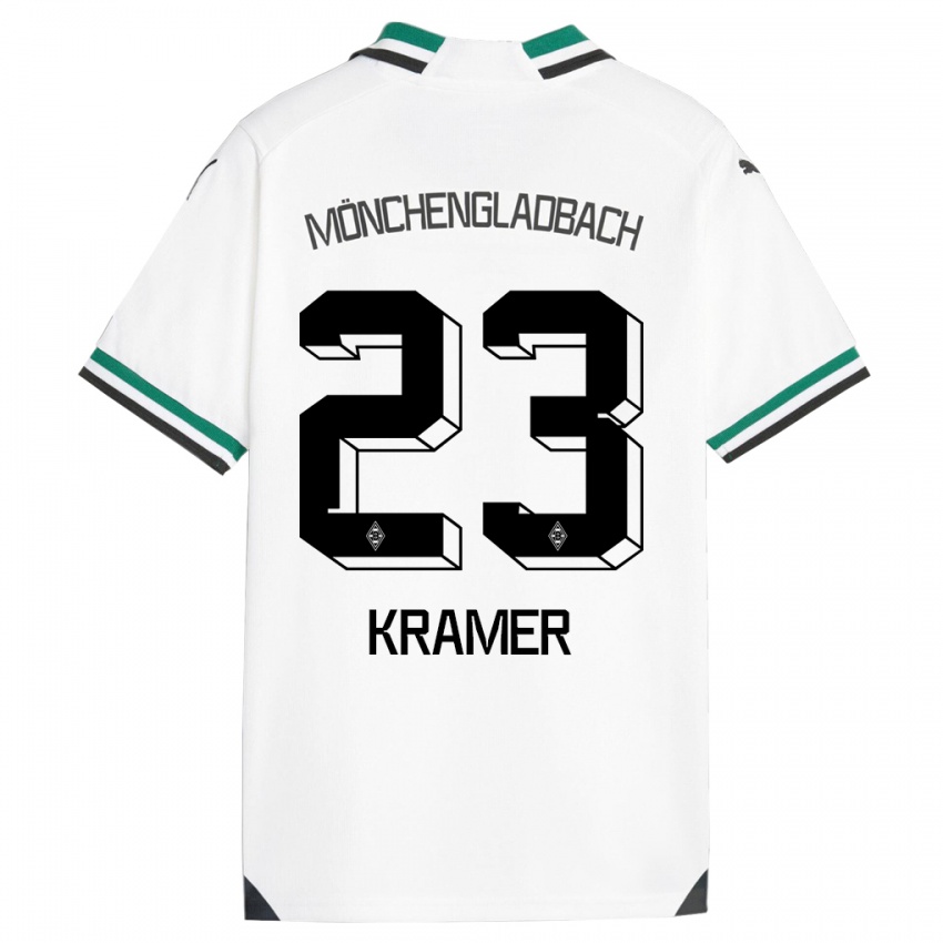 Femme Maillot Christoph Kramer #23 Blanc Vert Tenues Domicile 2023/24 T-Shirt Suisse