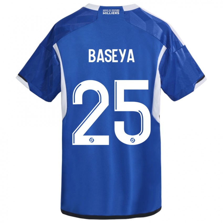 Femme Maillot Steven Baseya #25 Bleu Tenues Domicile 2023/24 T-Shirt Suisse