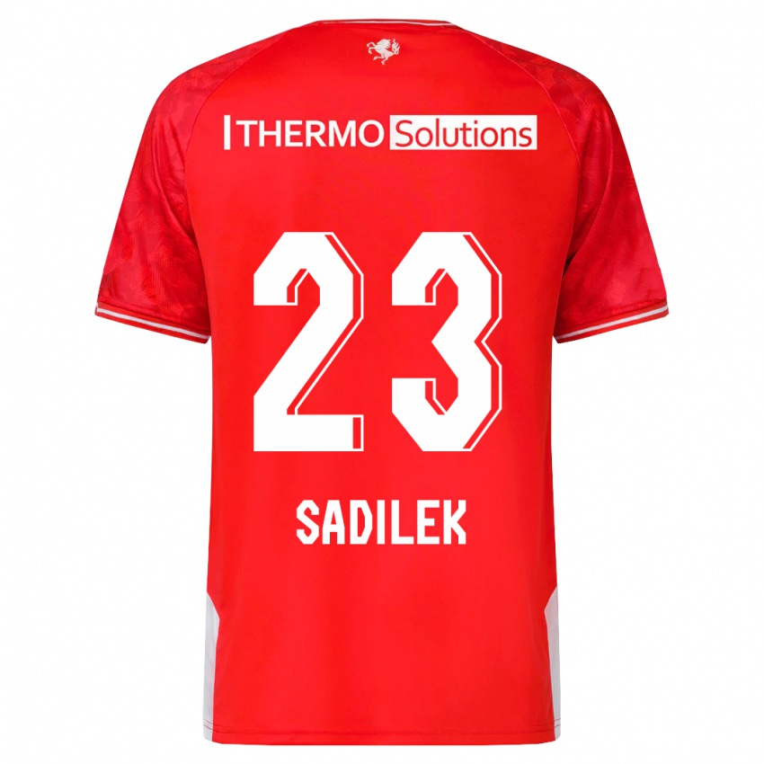 Femme Maillot Michal Sadilek #23 Rouge Tenues Domicile 2023/24 T-Shirt Suisse