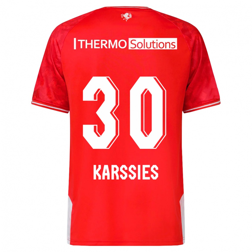 Femme Maillot Sam Karssies #30 Rouge Tenues Domicile 2023/24 T-Shirt Suisse