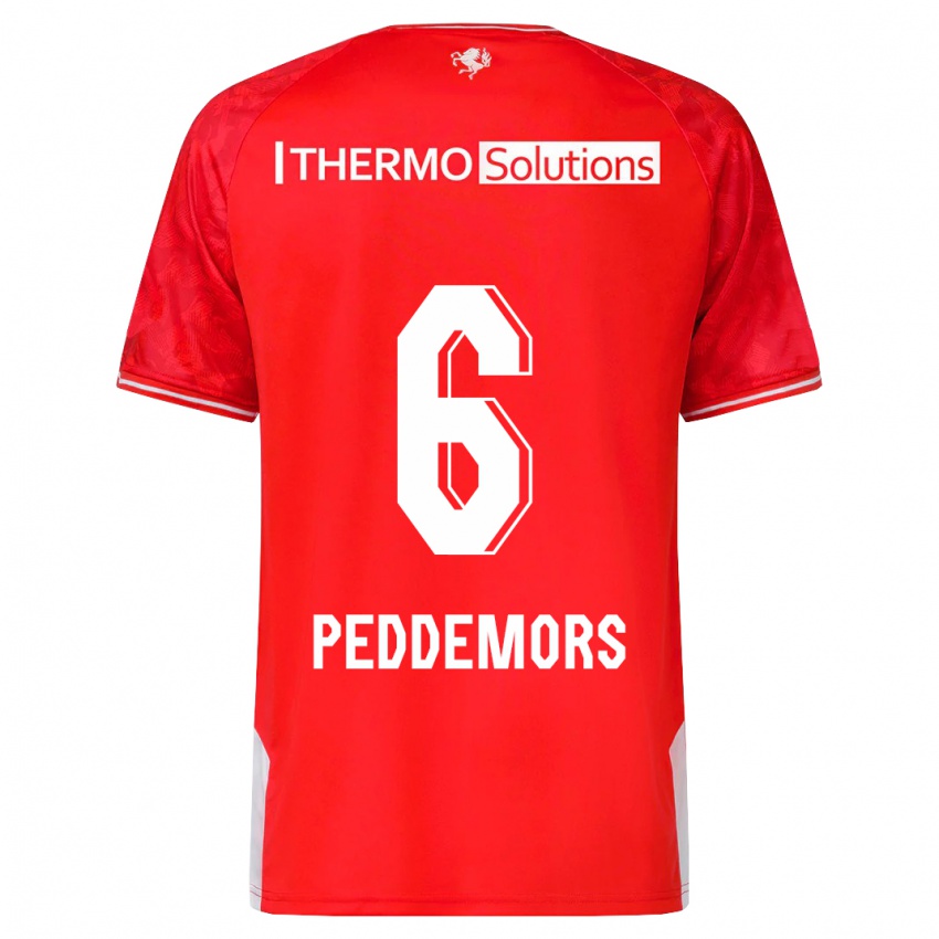 Damen Ella Peddemors #6 Rot Heimtrikot Trikot 2023/24 T-Shirt Schweiz