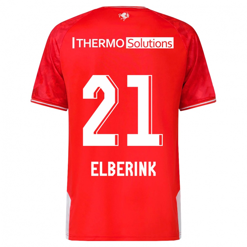 Damen Eva Oude Elberink #21 Rot Heimtrikot Trikot 2023/24 T-Shirt Schweiz