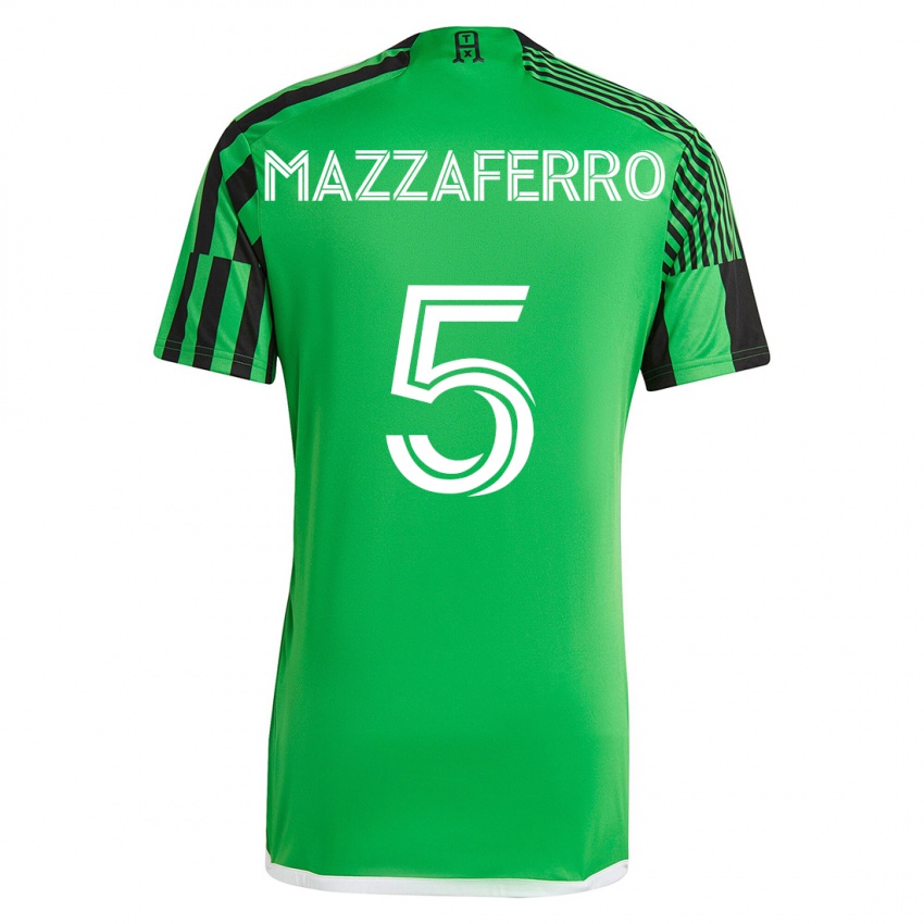 Femme Maillot Salvatore Mazzaferro #5 Vert Noir Tenues Domicile 2023/24 T-Shirt Suisse