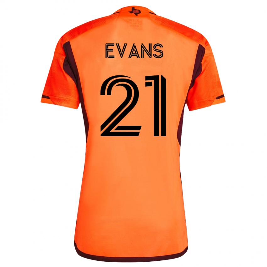 Femme Maillot Jacob Evans #21 Orange Tenues Domicile 2023/24 T-Shirt Suisse