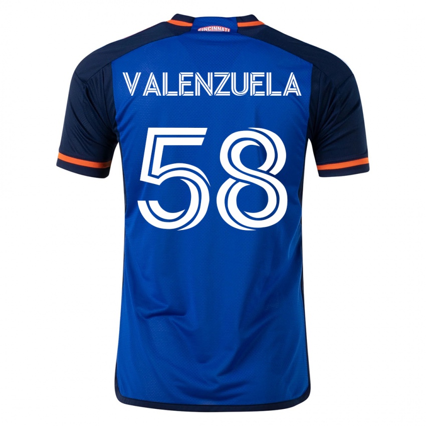 Femme Maillot Gerardo Valenzuela #58 Bleu Tenues Domicile 2023/24 T-Shirt Suisse