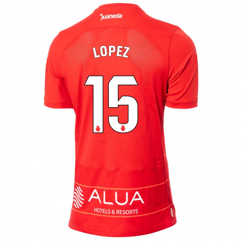 Damen Marc López #15 Rot Heimtrikot Trikot 2023/24 T-Shirt Schweiz
