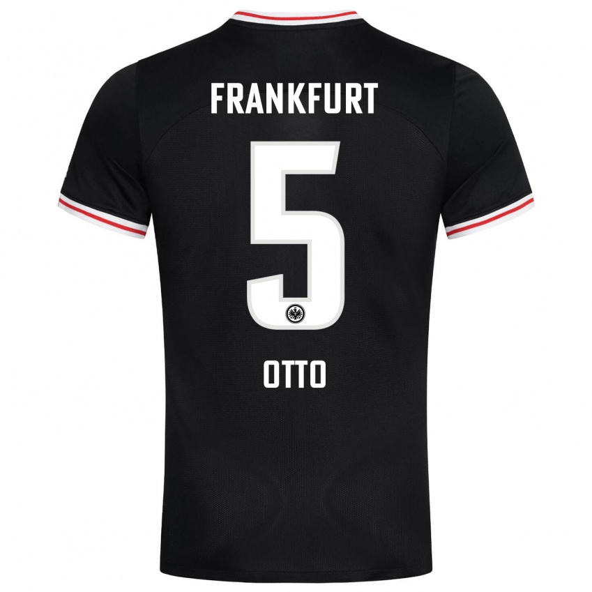 Damen Fynn Otto #5 Schwarz Auswärtstrikot Trikot 2023/24 T-Shirt Schweiz