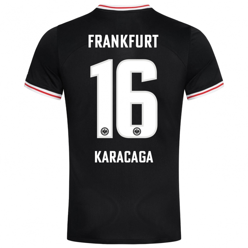 Damen Tom Karacaga #16 Schwarz Auswärtstrikot Trikot 2023/24 T-Shirt Schweiz