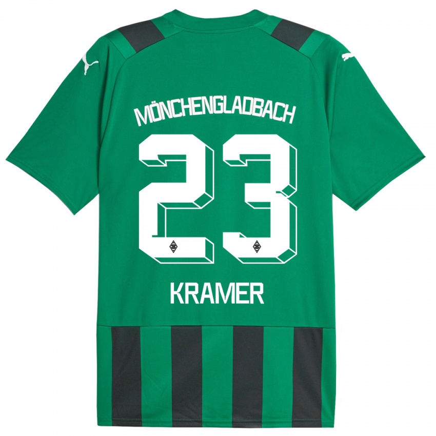 Femme Maillot Christoph Kramer #23 Vert Noir Tenues Extérieur 2023/24 T-Shirt Suisse