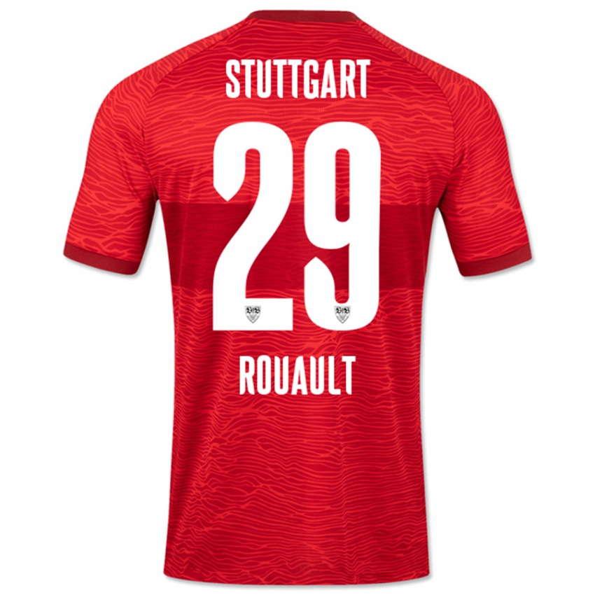 Femme Maillot Anthony Rouault #29 Rouge Tenues Extérieur 2023/24 T-Shirt Suisse