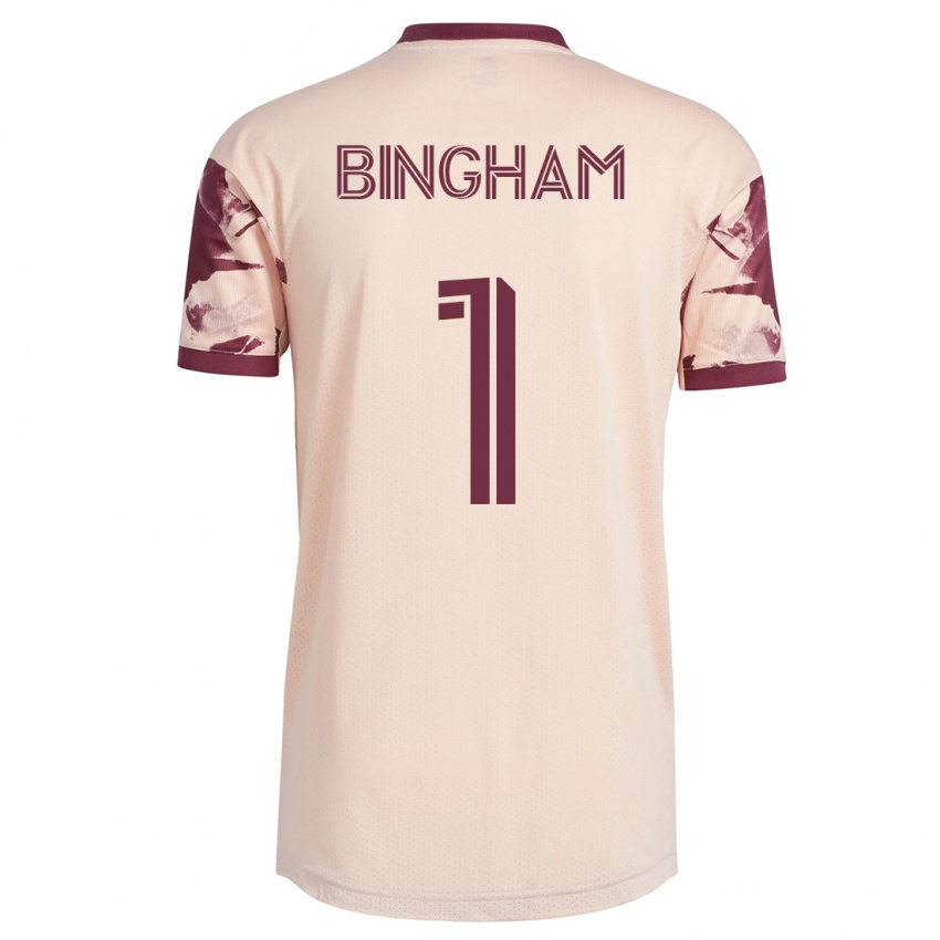 Damen David Bingham #1 Cremefarben Auswärtstrikot Trikot 2023/24 T-Shirt Schweiz