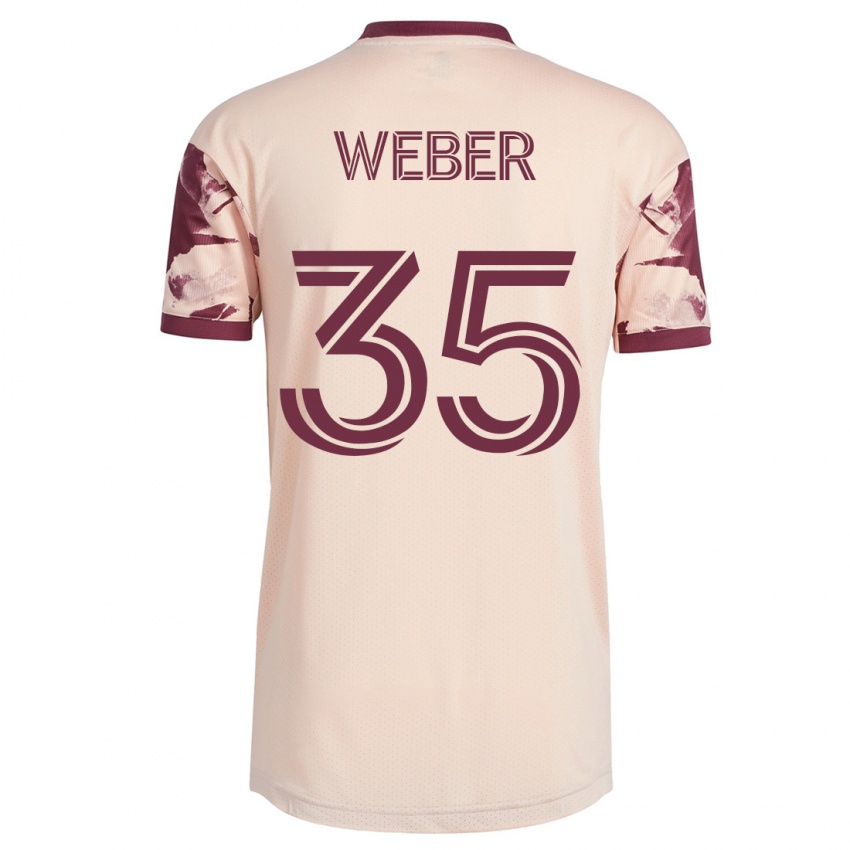Damen Tristan Weber #35 Cremefarben Auswärtstrikot Trikot 2023/24 T-Shirt Schweiz
