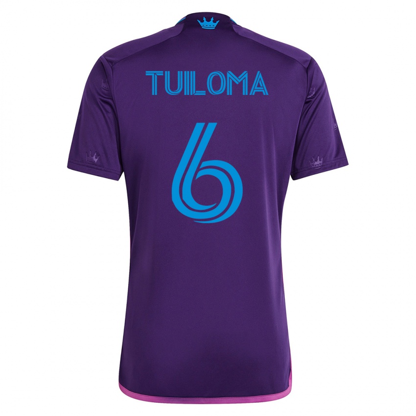 Femme Maillot Bill Tuiloma #6 Violet Tenues Extérieur 2023/24 T-Shirt Suisse