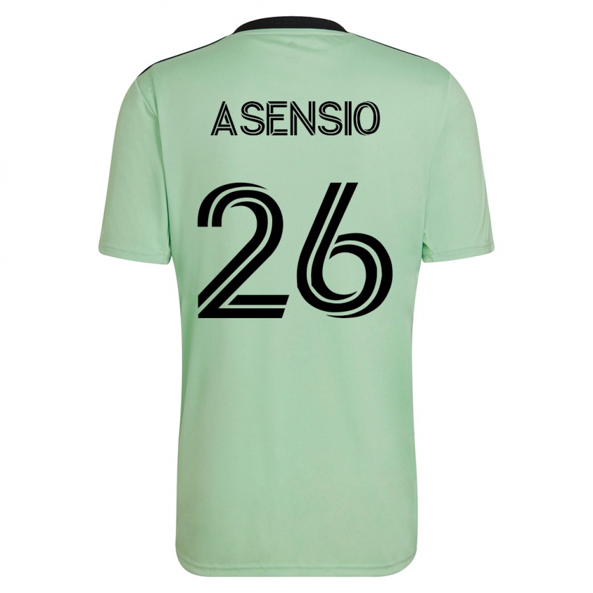 Femme Maillot Charlie Asensio #26 Vert Clair Tenues Extérieur 2023/24 T-Shirt Suisse