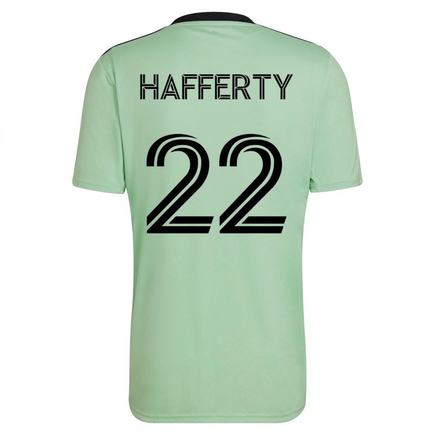 Femme Maillot Joe Hafferty #22 Vert Clair Tenues Extérieur 2023/24 T-Shirt Suisse