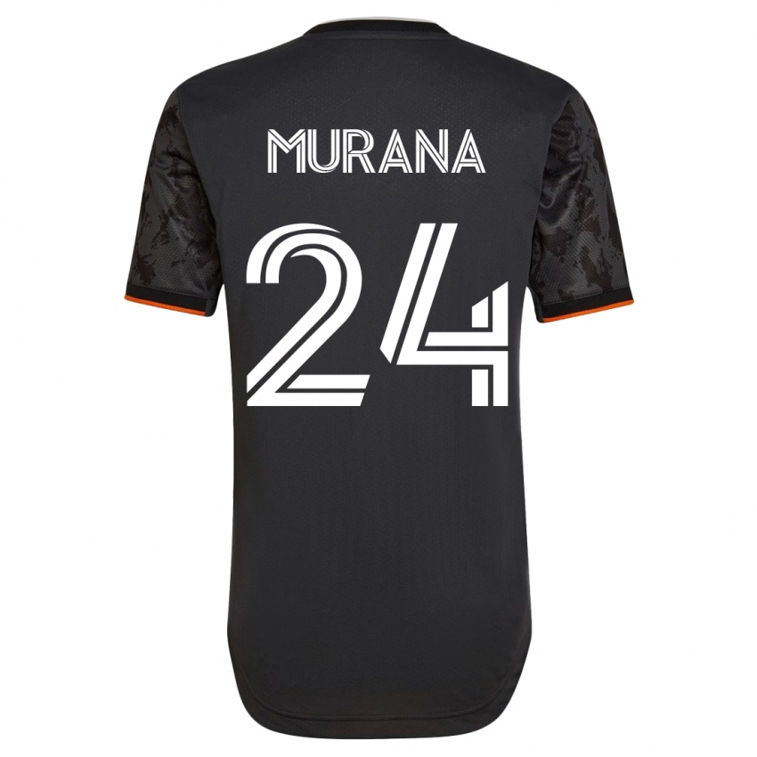 Femme Maillot Mujeeb Murana #24 Noir Tenues Extérieur 2023/24 T-Shirt Suisse
