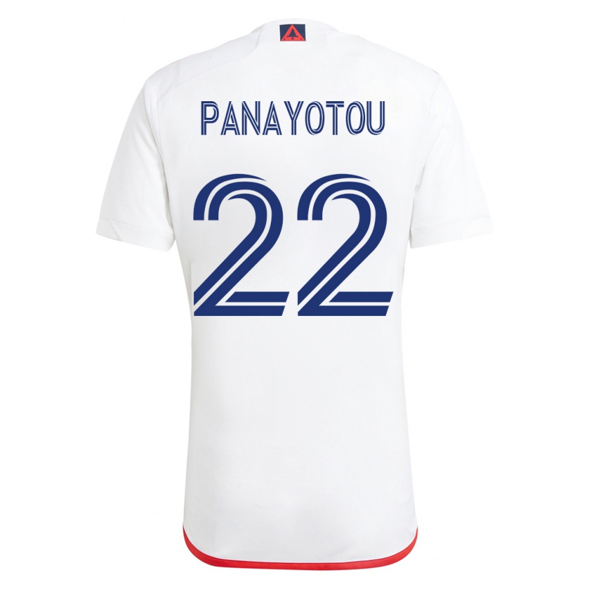 Damen Jack Panayotou #22 Weiß Rot Auswärtstrikot Trikot 2023/24 T-Shirt Schweiz
