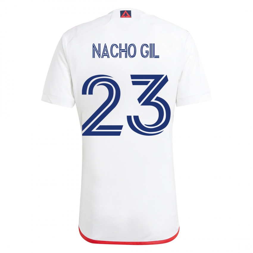Damen Nacho Gil #23 Weiß Rot Auswärtstrikot Trikot 2023/24 T-Shirt Schweiz