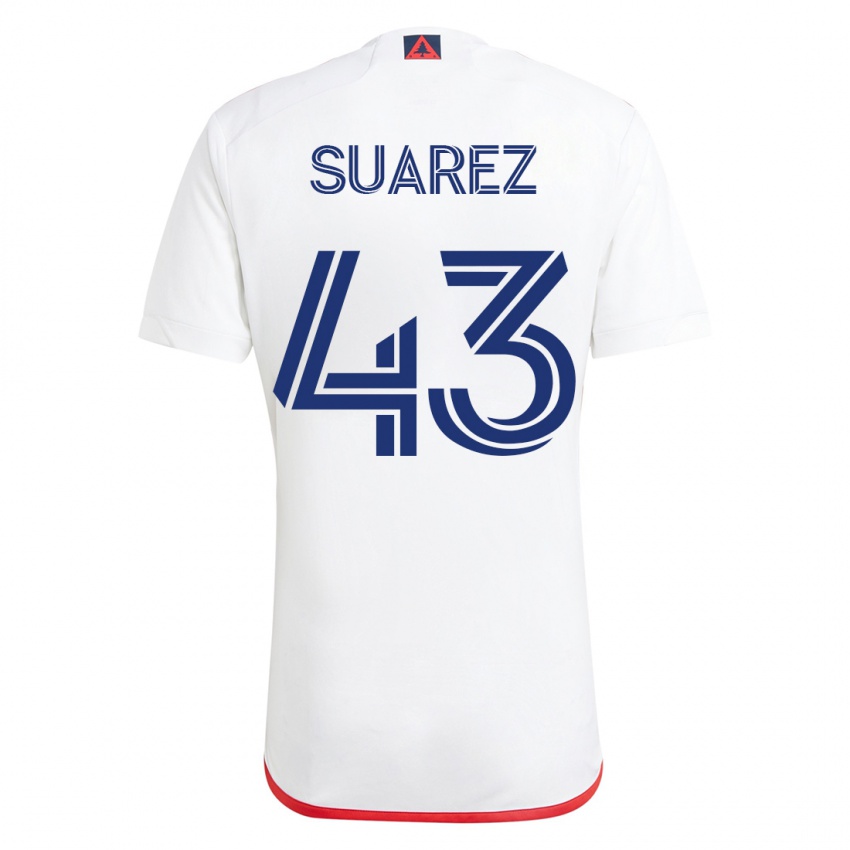 Damen Santiago Suárez #43 Weiß Rot Auswärtstrikot Trikot 2023/24 T-Shirt Schweiz