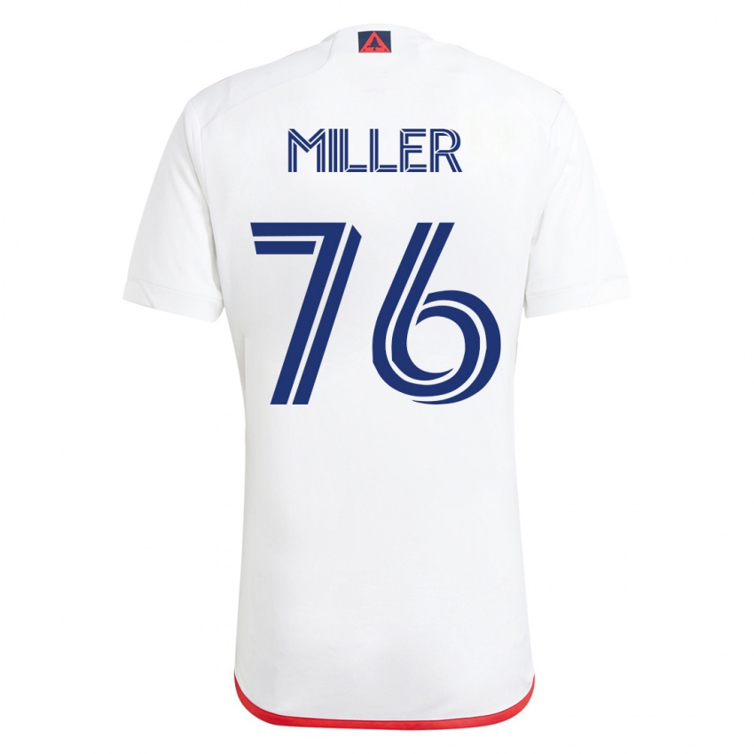 Damen Peyton Miller #76 Weiß Rot Auswärtstrikot Trikot 2023/24 T-Shirt Schweiz