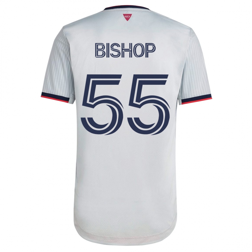 Femme Maillot Nick Bishop #55 Blanc Tenues Extérieur 2023/24 T-Shirt Suisse
