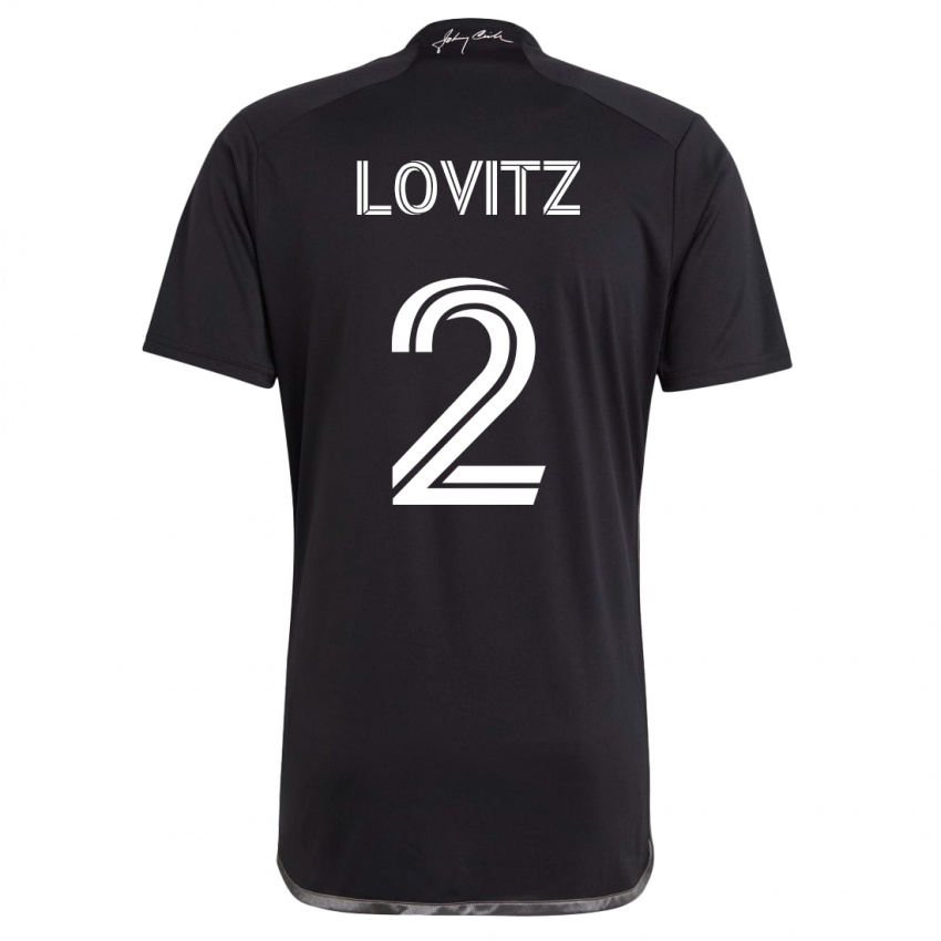 Damen Daniel Lovitz #2 Schwarz Auswärtstrikot Trikot 2023/24 T-Shirt Schweiz