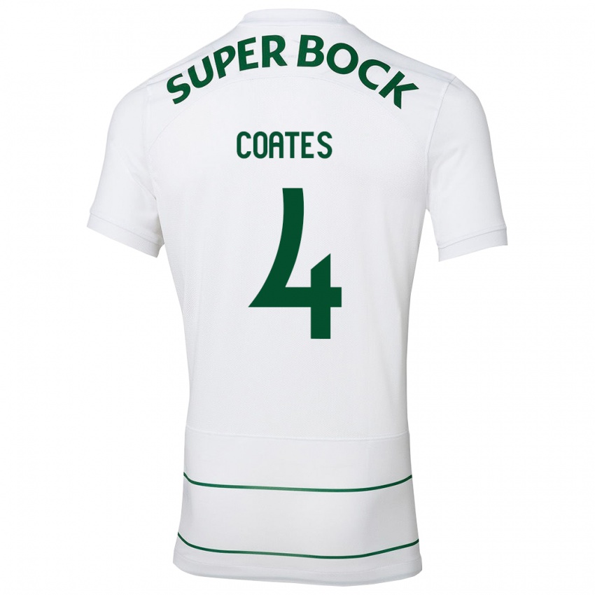 Damen Sebastian Coates #4 Weiß Auswärtstrikot Trikot 2023/24 T-Shirt Schweiz