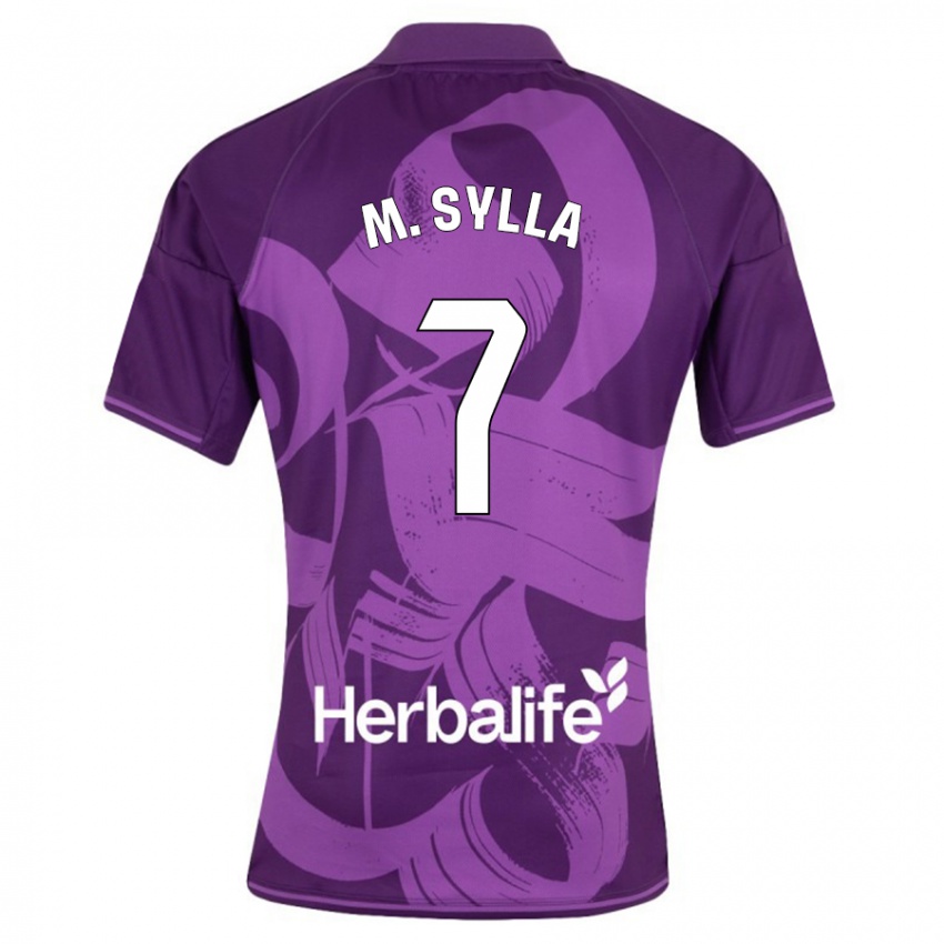 Femme Maillot Mamadou Sylla #7 Violet Tenues Extérieur 2023/24 T-Shirt Suisse