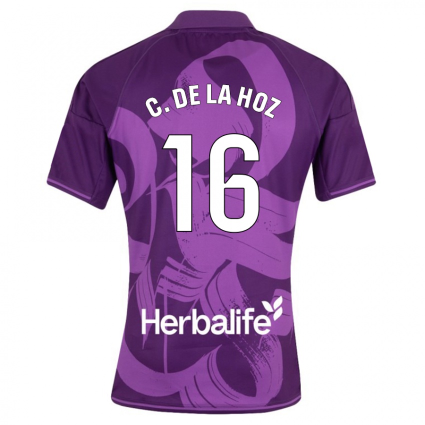 Damen César De La Hoz #16 Violett Auswärtstrikot Trikot 2023/24 T-Shirt Schweiz