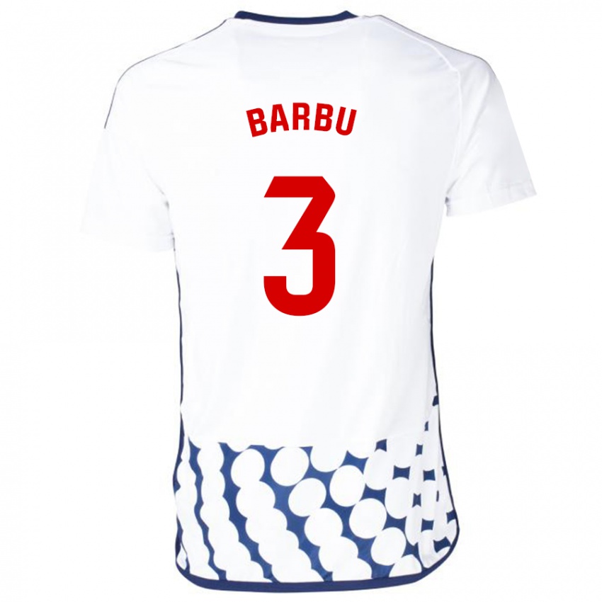Femme Maillot Álex Barbu #3 Blanc Tenues Extérieur 2023/24 T-Shirt Suisse