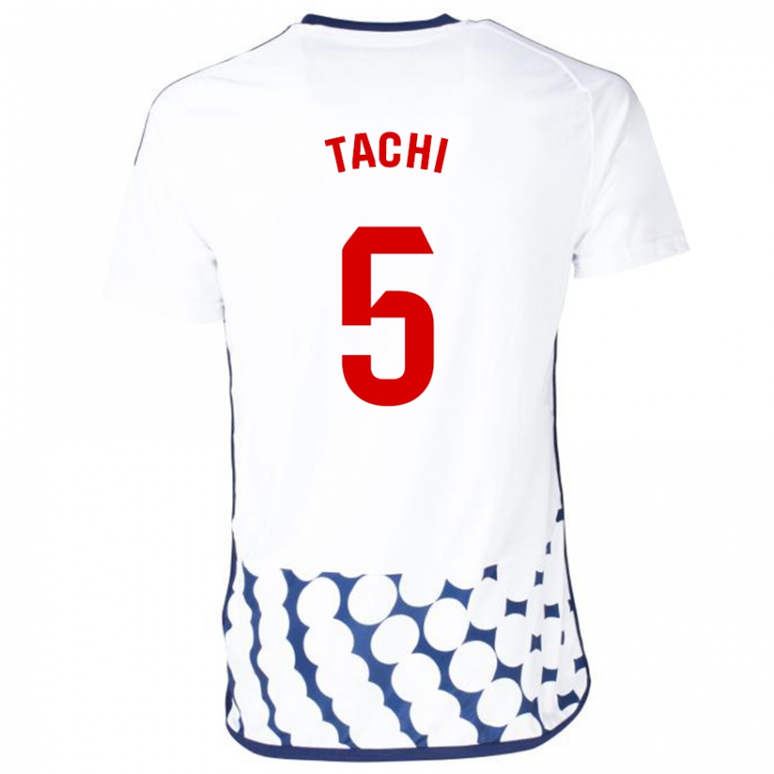 Femme Maillot Tachi #5 Blanc Tenues Extérieur 2023/24 T-Shirt Suisse