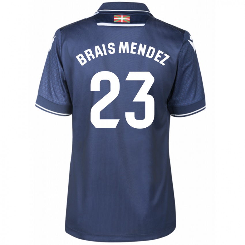 Damen Brais Mendez #23 Marine Auswärtstrikot Trikot 2023/24 T-Shirt Schweiz
