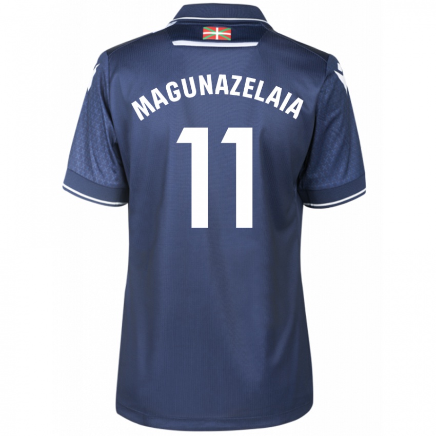Femme Maillot Jon Magunazelaia #11 Marin Tenues Extérieur 2023/24 T-Shirt Suisse