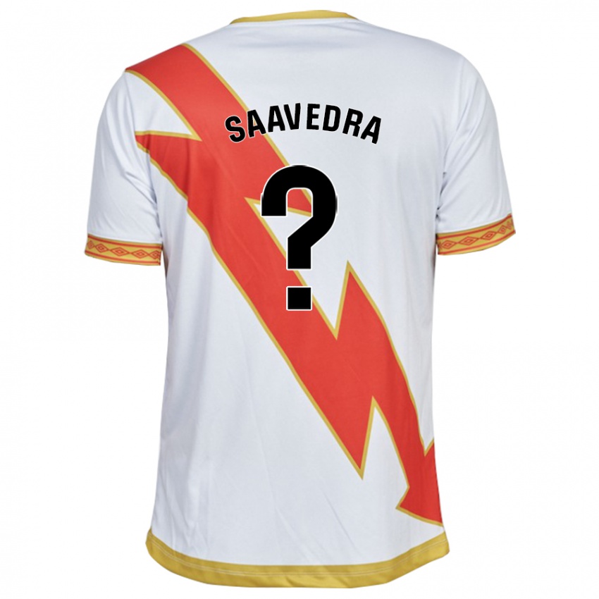 Enfant Maillot David Saavedra #0 Blanc Tenues Domicile 2023/24 T-Shirt Suisse