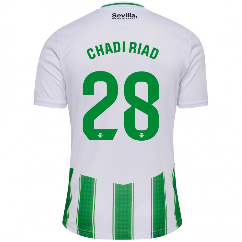 Enfant Maillot Chadi Riad #28 Blanc Tenues Domicile 2023/24 T-Shirt Suisse