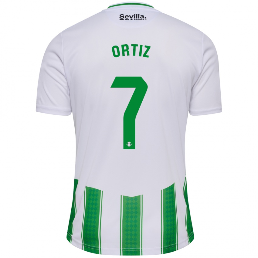 Enfant Maillot Ángel Ortiz #7 Blanc Tenues Domicile 2023/24 T-Shirt Suisse