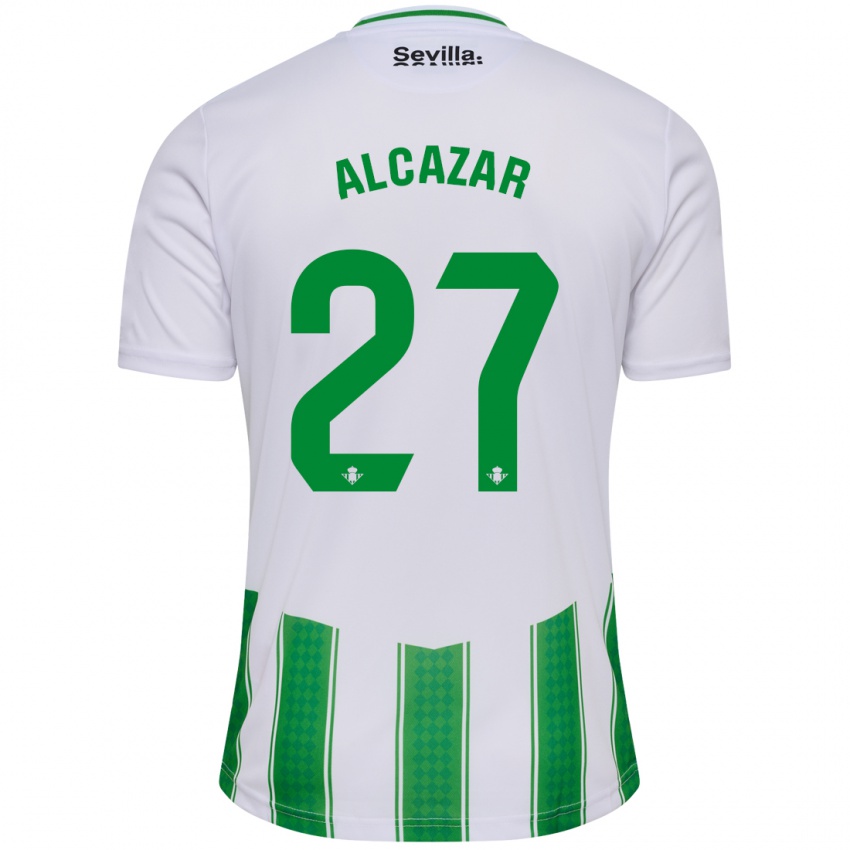 Enfant Maillot Lucas Alcázar #27 Blanc Tenues Domicile 2023/24 T-Shirt Suisse