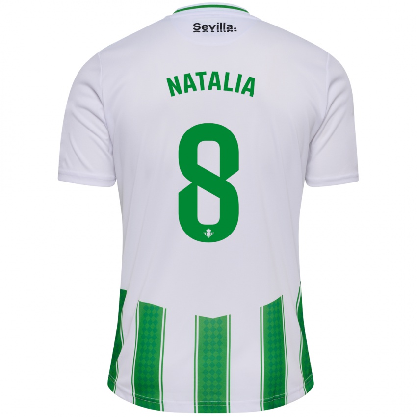 Enfant Maillot Natalia Montilla Martinez #8 Blanc Tenues Domicile 2023/24 T-Shirt Suisse