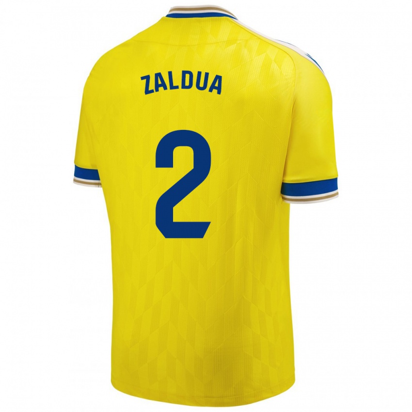 Kinder Joseba Zaldua #2 Gelb Heimtrikot Trikot 2023/24 T-Shirt Schweiz