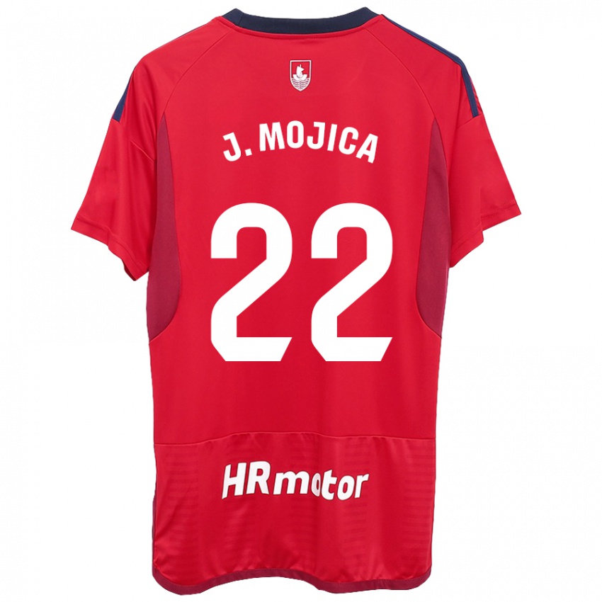 Enfant Maillot Johan Mojica #22 Rouge Tenues Domicile 2023/24 T-Shirt Suisse