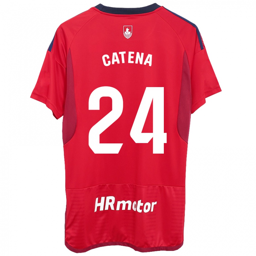Enfant Maillot Alejandro Catena #24 Rouge Tenues Domicile 2023/24 T-Shirt Suisse